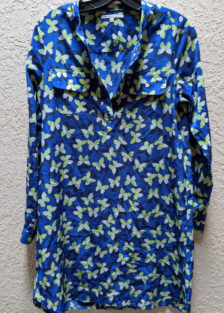 Gap Butterfly Button Shirt Long Sleeve Dress